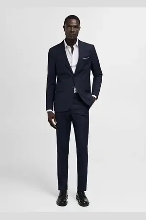 MANGO AN Pantalón traje slim fit tejido comfort stretch
