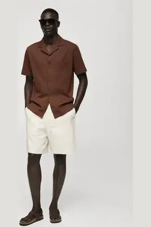 MANGO AN Camisa regular fit % algodón