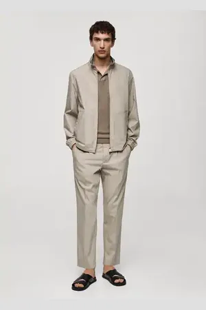 MANGO AN Chaqueta lyocell cremallera CH