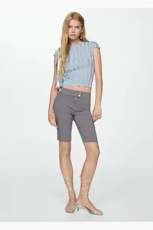 MANGO Leggings ciclista cremallera