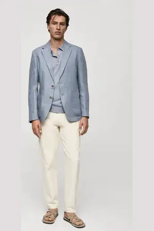 MANGO AN Americana slim fit % lino 42