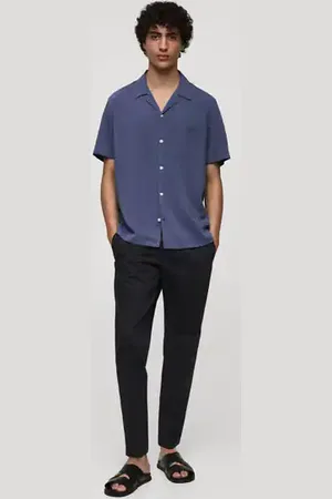 MANGO AN Camisa regular fit % tencel E