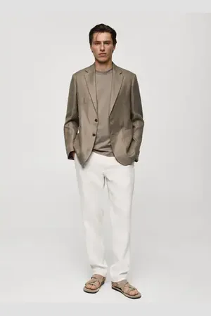 MANGO AN Americana slim fit % lino 8