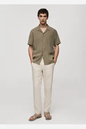 MANGO AN Camisa regular fit algodón modal