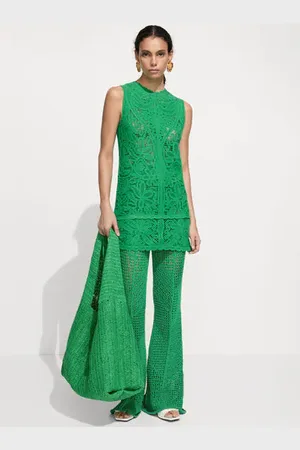 MANGO Vestido corto crochet CH