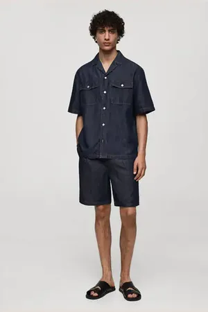 MANGO AN Bermudas % algodón efecto denim