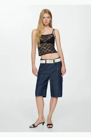 MANGO Top tirantes encaje