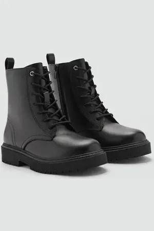 MANGO KIDS Botín piel cordones 2