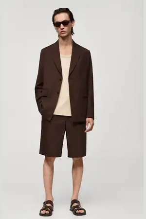 MANGO AN Bermudas relaxed fit pinzas