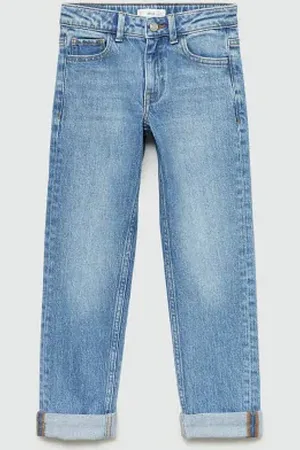 MANGO KIDS Jeans rectos bajo vuelta