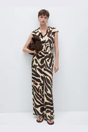 MANGO Ono bolsillos animal print