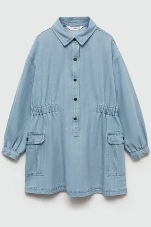 MANGO KIDS Vestido camisero vaquero
