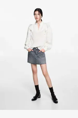 MANGO TEEN Blusa volantes relieve CH
