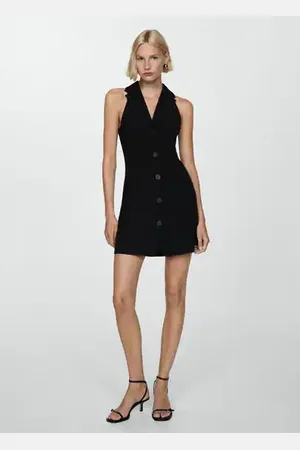 MANGO Vestido corto solapas CH