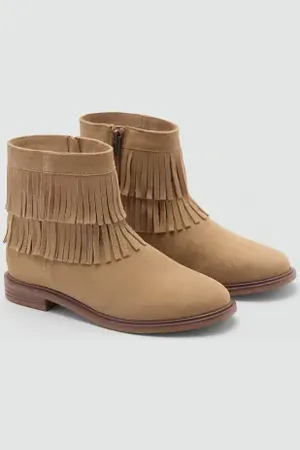 MANGO KIDS Botín piel flecos 2