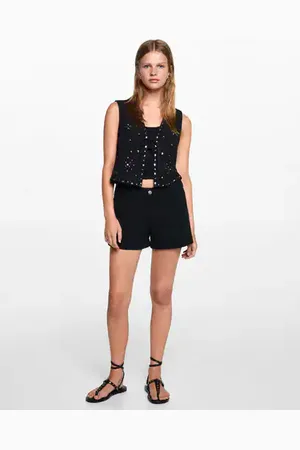 MANGO TEEN Short bajo vuelto