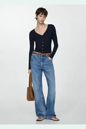 MANGO Camiseta lyocell botones CH