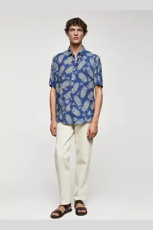 MANGO AN Camisa regular fit estampado piñas CH