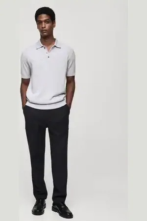 MANGO AN Polo punto fino algodón E