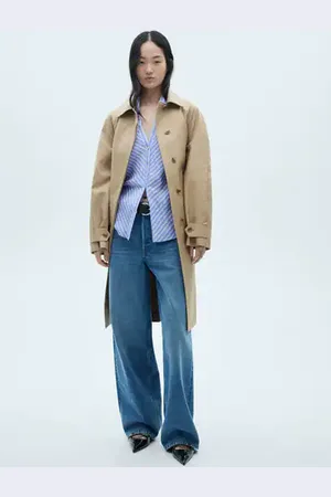 MANGO Camisa fluida rayas