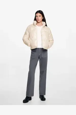 MANGO TEEN Anorak metalizado acolchado