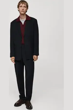 MANGO AN Americana traje mezcla lana regular fit 8