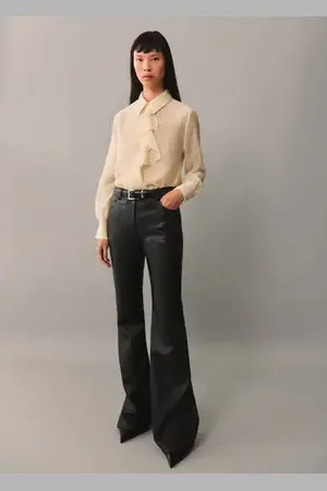 MANGO Camisa lyocell volante