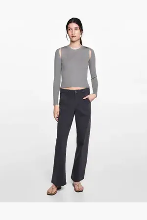 MANGO TEEN Jersey canalé manguitos CH