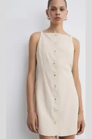 MANGO Vestido corto botones E