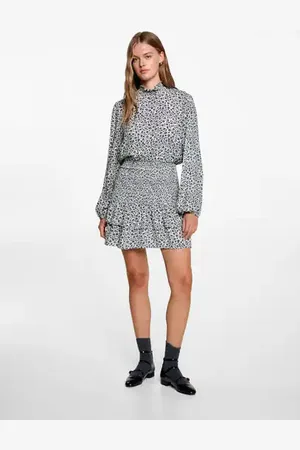 MANGO TEEN Vestido estampado floral volantes CH