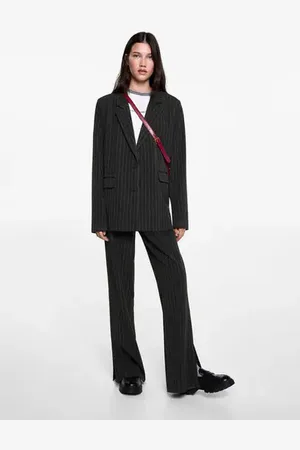 MANGO TEEN Americana traje rayas