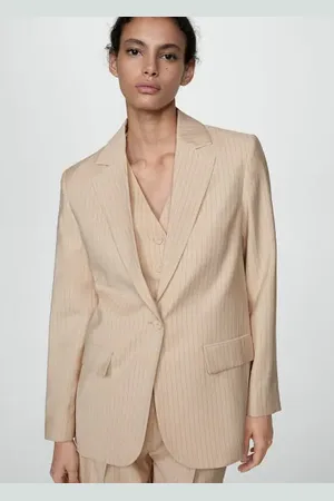 MANGO Blazer traje rayas