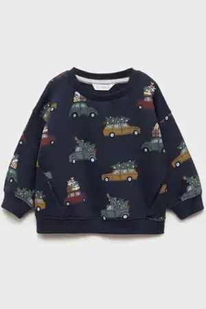 MANGO BABY Sudadera estampado navidad 2 meses