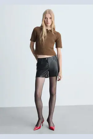 MANGO Shorts efecto piel