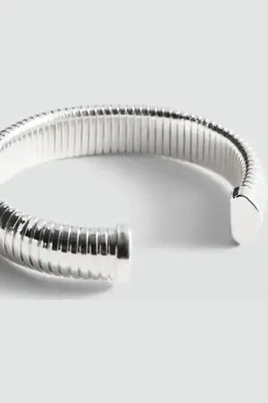 MANGO Pulsera rígida textura Unitalla