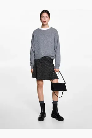 MANGO TEEN Falda punto lurex