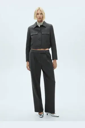 MANGO Pantalón recto tweed