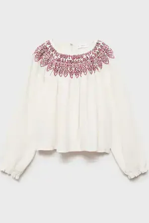 MANGO KIDS Blusa detalles bordados