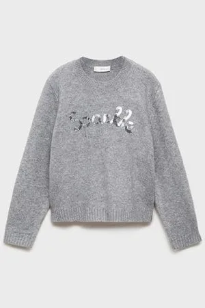 MANGO KIDS Jersey punto lentejuelas 6 años