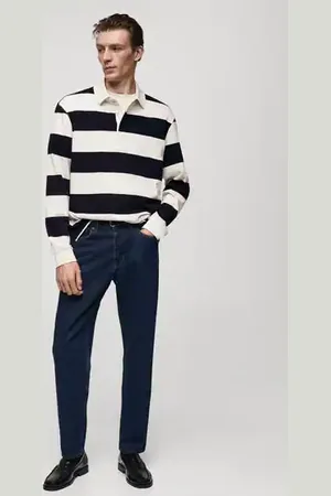MANGO AN Polo % algodón rayas regular fit