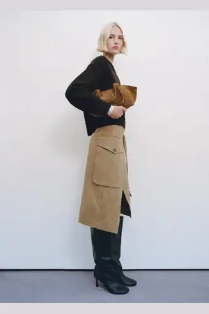 MANGO Bolso serraje doble asa Unitalla