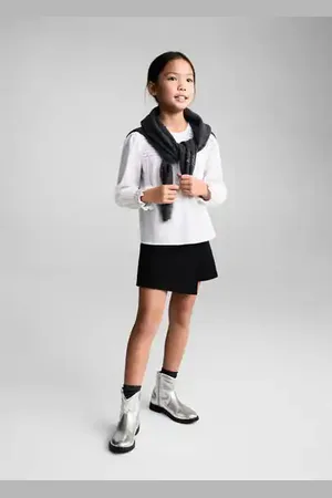 MANGO KIDS Blusa plisada strass 4 años