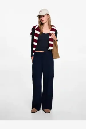 MANGO TEEN Camiseta manga larga cuello pico