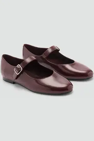 MANGO Bailarinas tira efecto charol 8