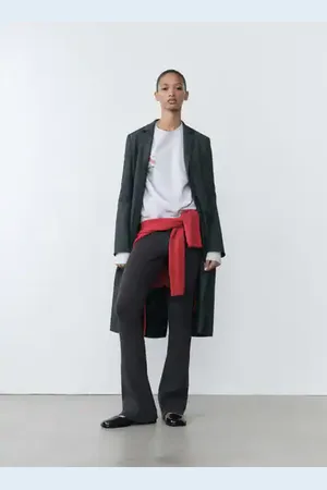 MANGO Pantalón punto cintura vuelta