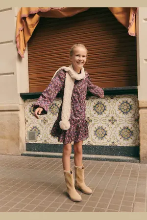 MANGO KIDS Vestido floral fruncido 2