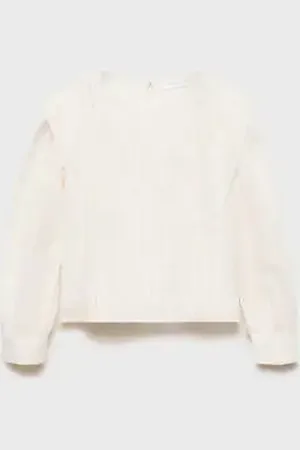 MANGO KIDS Blusa hilo metalizado