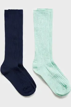 MANGO KIDS Pack 2 calcetines canalé