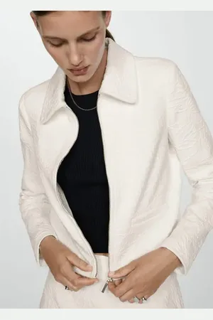MANGO Chaqueta textura algodón