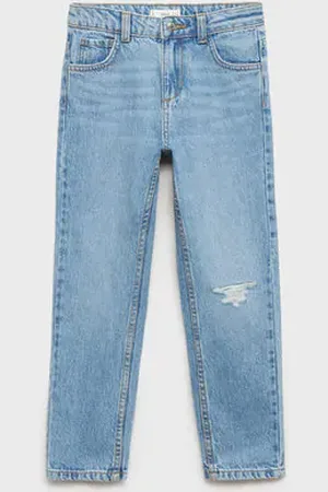 MANGO KIDS Jeans mom fit rotos decorativos